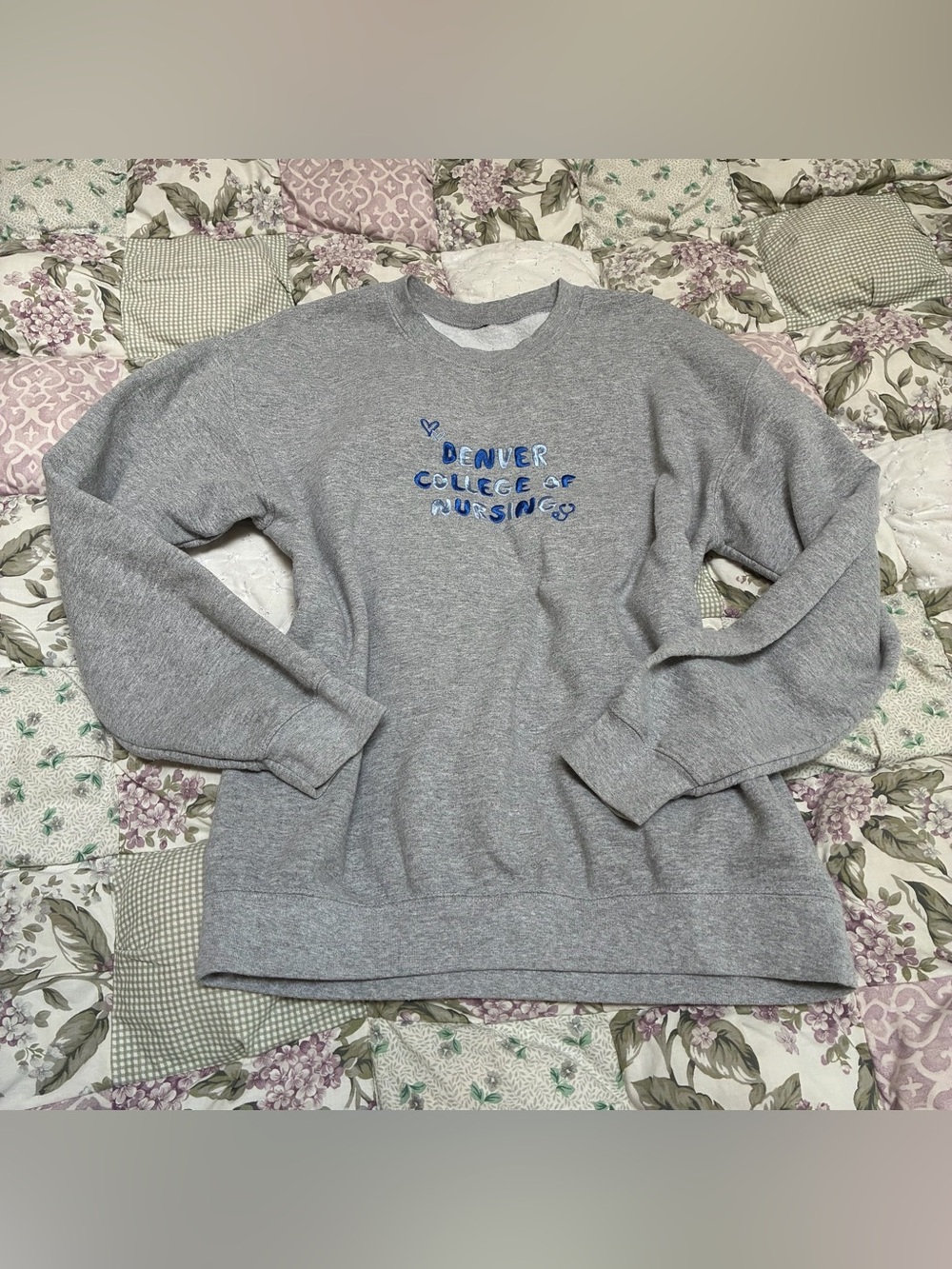 Denver College of nursing embroidered sweatshirt